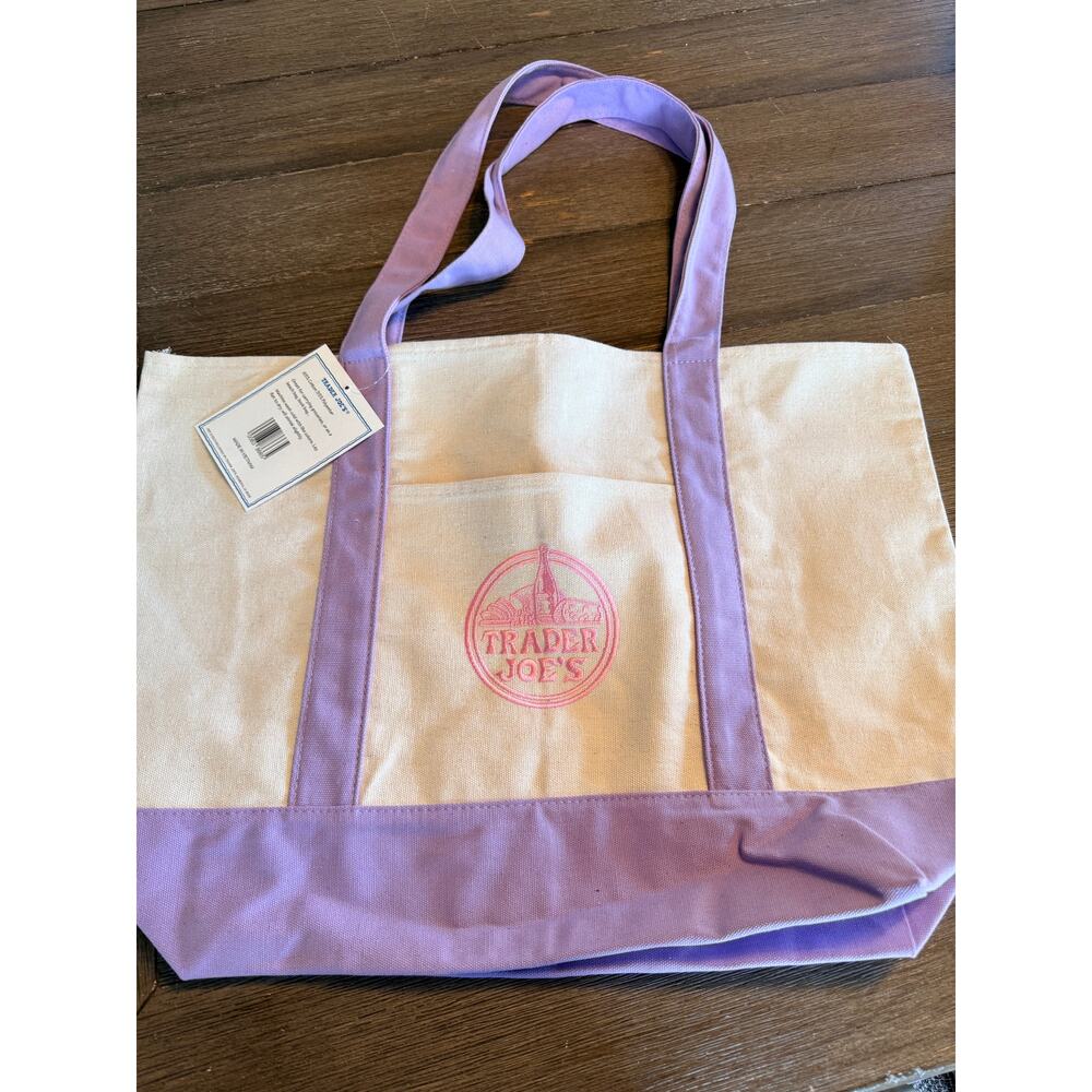Trader Joe's NWT Large Spring 2026 Lavender Tote Bag